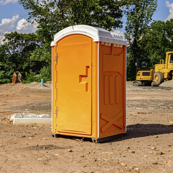 how often are the porta potties cleaned and serviced during a rental period in Henry NE